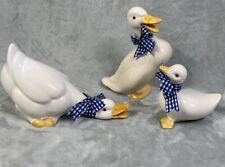 Vintage Set of 3 Ceramic Geese 10”/9