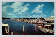 Hollywood FL-Florida, Hollywood Yacht Basin, Antique Vintage c1956 Postcard picture