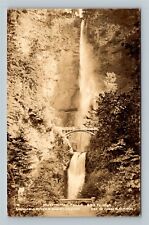 Multnomah Falls OR, Columbia River Highway, RPPC Oregon Vintage Postcard picture