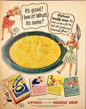 1943 Lipton's Continental Noodle Soup Mix 10 cents Vintage Print Ad picture