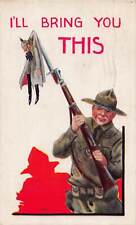 J83/ Patriotic Postcard c1910 WWI Soldier Anti-Germany Rifle 239 picture