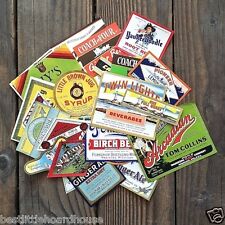 100 Different HOARDHOUSE SODA Bottle Labels 1890s-1950s Unused Label Collection picture