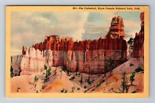 UT- Utah, The Cathedral, Bryce Canyon National Park, Vintage Souvenir Postcard picture