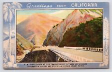 c1930s~California  CA~Piru Canyon~Ridge Route~Bridge~US 99~Vintage Postcard picture