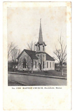 c1905 UDB PC: Street View of Baptist Church – Buckfield, Maine picture