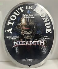 Unibroue A Tout Le Monde Beer Megadeth Music Alcohol Bar Tin Metal Sign -NEW picture