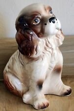 Vintage Cocker Spaniel Puppy Dog Figurine Brown & White Adorable About 7