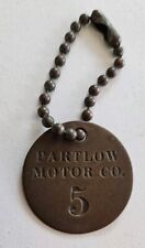 VTG Ohio Copper Auto Car Tag Key or Tool Check Partlow Motor Co., Portsmouth, OH picture