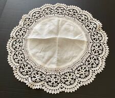 Stunning Lot of 4 Gorgeous round White/Off White Handcrafted Doilies* Spectacula picture