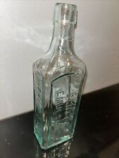 Large Antique Aqua Scott's Emulsion Cod Liver Oil Medicine Bottle. picture
