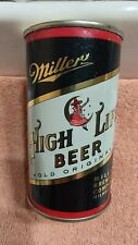 indoor 1955 MILLER HIGH LIFE, Flat top beer can Milwaukee Wisconsin *Keglined picture