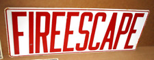 FIREESCAPE - How Long Ago Was FIRE ESCAPE Spelled as One Word - OLD VINTAGE SIGN picture