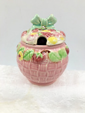 Shorter and Son Stoke on Trent Strawberry Shaped Jam/Condiment Jar ~ Flawed picture