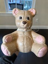 Adorable Vintage Ceramic 8” Quilted Baby Teddy Bear 1985 Cute picture