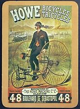 Howe Bicycles Tricycles Ad Single Swap Wide Oversized Playing Card 10 Spades picture