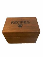 Vintage Kitchen Recipe Wood Box for Index Cards Storage Recipes Cooking Wooden picture