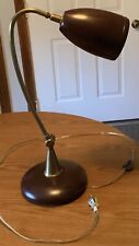 Vintage 1989 LEVENGER Brass & Metal Adjustable Gooseneck Desk / Reading Lamp picture