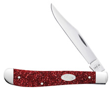 Case xx Knives Red Ruby Stardust Slimline Trapper 67006 Stainless Pocket Knife picture