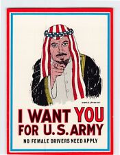 Postcard I Want You For U.S. Army No Female Drivers Need Apply USA picture