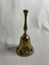 Vintage Golden Brass Bell with Hearts Pattern Dinner Bell picture