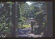 35mm Slide 1961 San Francisco Golden Gate Park Japanese Tea Garden Buddha #260 picture