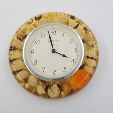 Sterling And Noble Seashell Walk Clock 9” Lucite Vintage Works MCM Sea Shell picture