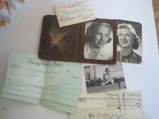 Naval Officers Lt. WWII Wallet Time Capsule Pictures Cherry Creek Checks Denver  picture