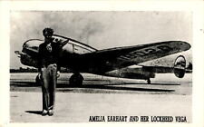 Amelia Earhart, Lockheed Vega aircraft, Roy Votaw, Sebastopol, Postcard picture