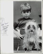 1978 Press Photo Mark Bulot and Zip at Charlotte Observer Ugly Dog contest picture