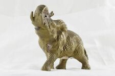 Vintage Brass Elephant Figurine Bohemian Animal Gift Boho Decor Handmade Art picture