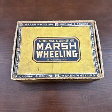Vintage Marsh Wheeling Empty Cigar Box, Deluxe Dark, 7.5” X 5.5” picture