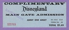 1963 Disneyland AFTER DARK Main Gate Adm Adult X20169 PASS Rare DISNEY Ticket picture