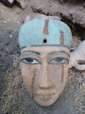 Ancient  Antique Egyptian Pharaonic wooden mask of wood handmade BC picture