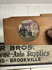 1900s Wood Frame Magic Lantern Slide-Odd Fellows Meeting IOOF Lodge picture