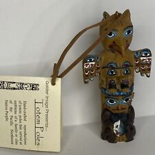 Golder Image Totem Pole Ornament Hand-crafted Reproduction 5” New tag Alaska picture