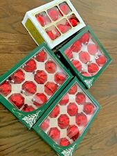 Ranch Noelle Red VTG Christmas glass ornaments made in USA tree decor picture