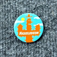 Vintage 90s Nickelodeon Nick Pinback Pin Button Cactus Cowboy Logo picture
