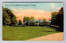 Manchester VT-Vermont, Robert Lincoln's Residence, Antique, Vintage Postcard picture
