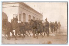 c1910's Horses Wagons Soldiers Mexican Revolution War RPPC Photo Postcard picture