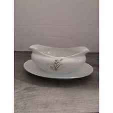 Creative Royal Elegance Fine China Gravy Boat Attached Underplate Japan picture