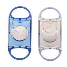 2PC Portable Cigar Cutter Knife Double Blade Stainless Steel Guillotine Scissors picture