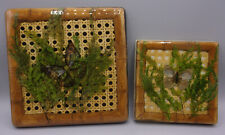 2pc Vintage 1970s Design Gifts International Trivets- Butterflies Cane Acrylic picture
