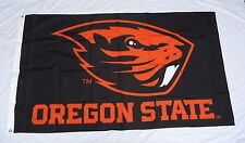 Black + Orange Oregon State University Beavers Mascot Large 3x5 Flag Banner NEW picture