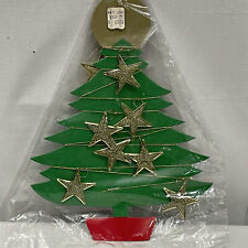 Vintage Dept 56 String Garland Small Tree Mesh Metal Stars Goldtone Christmas picture