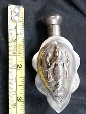 Vintage Asian Hindu Silver Perfume Snuff Bottle Container VGVC picture