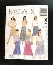McCall's 2689 Size E 14-16-18 Sewing Pattern UNCUT Modest Skirt 6 Options A Line picture