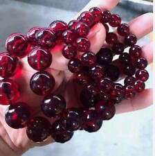 Certified 12-30mm Natural Beeswax Amber Round Beads Stretch Bracelet aaa picture