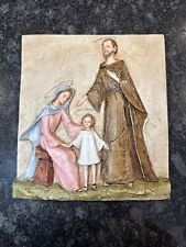 Catholic/Christian 3D Art - Plaque Holy Family Jesus Joseph Mary By Sr. Angelica picture