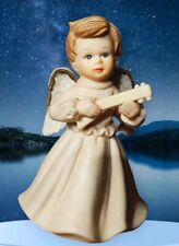 Geo LEFTON 1994  #1586 CHRISTMAS ANGEL w/ Mandolin Instrument Girl Figurine  picture