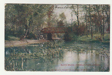 1908 Postcard Chicago IL Illinois Rustic Bridge Water Scene Vintage Posted Aug 8 picture